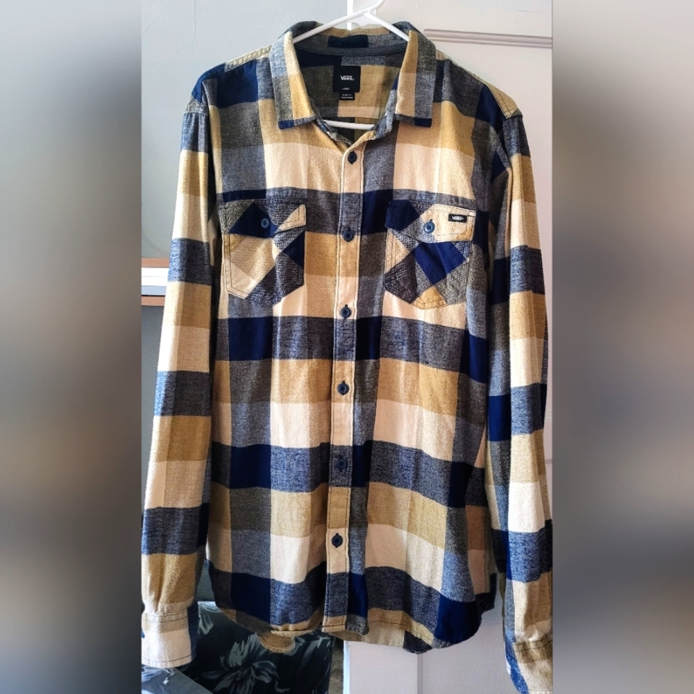 Men's Vans box flannel shirt, size L